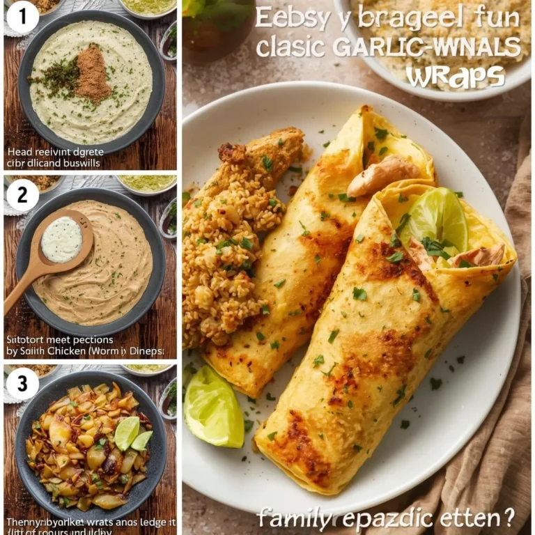 Easy Cheesy Garlic Chicken Wraps Recipe 5 Steps for Perfect Family Dinner
